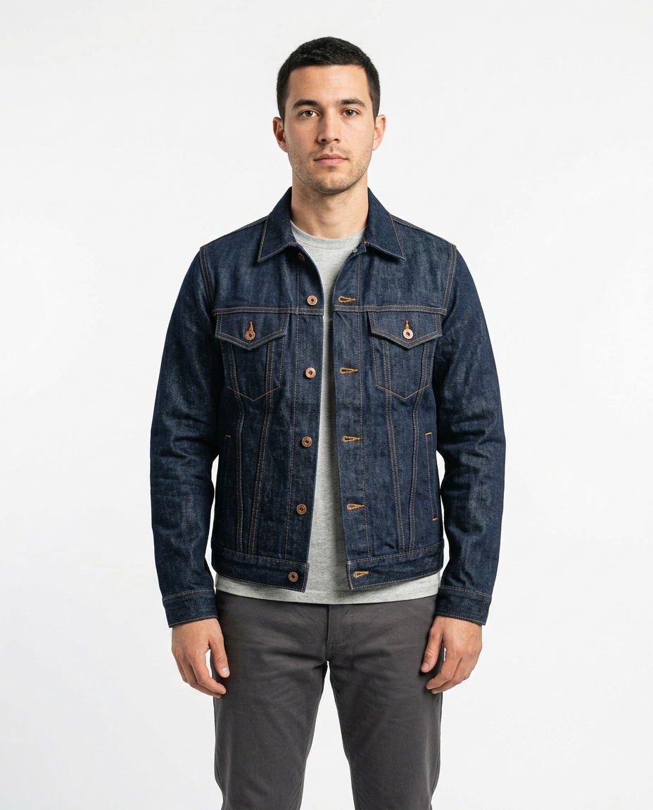 Trucker jacket – Indigo · the supplier's own on-model shot